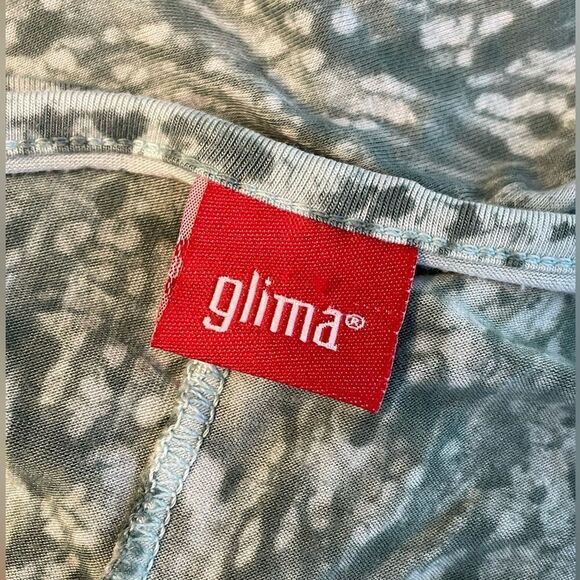 Glima Batik V-Neck Tunic Handkerchief Hem XL - Picture 5 of 6